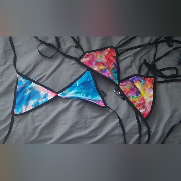 Colorful Tie-Dye Bikini Set - Picture 1 of 2